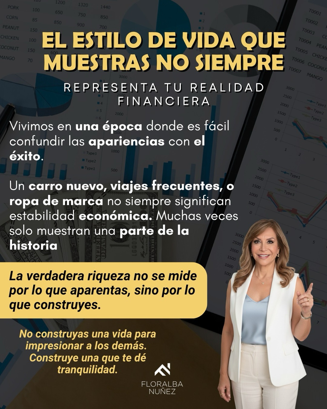 Carrusel financiero de Floralba Núñez sobre riqueza real